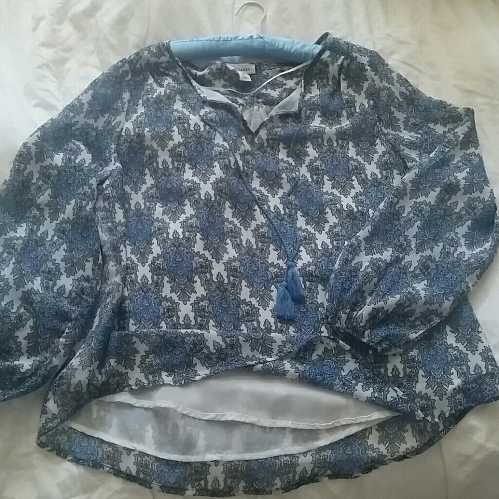Silk peasant blouse